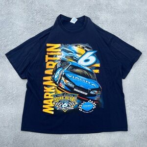 NASCAR Mark Martin Vintage 2005 Racing Team Navy Blue Cotton Graphic T-Shirt